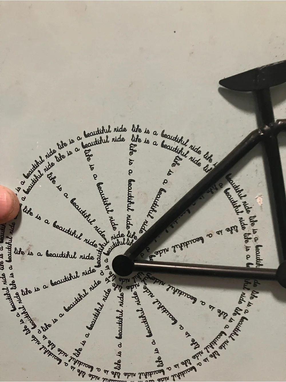 Black Metal Wall Art With a Minimalist Bicycle Silhouette